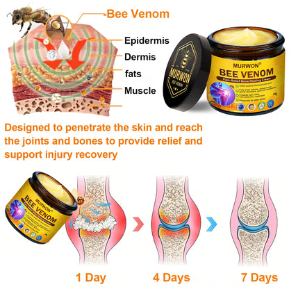 30% Discount🎁🎁|𝐌𝐔𝐑𝐖𝐎𝐍® Bee Venom Pain-Relief Bone Healing Cream ✨✨✨(Specially for older adults)