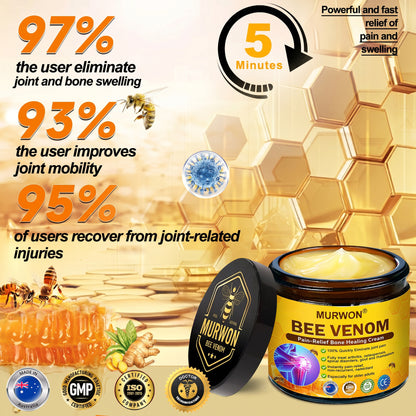 30% Discount🎁🎁|𝐌𝐔𝐑𝐖𝐎𝐍® Bee Venom Pain-Relief Bone Healing Cream ✨✨✨(Specially for older adults)